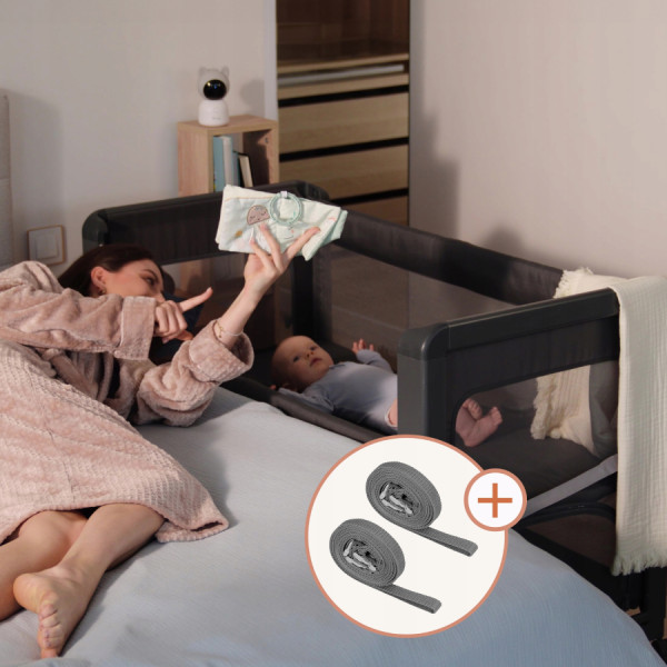 Фото - Манеж-кровать Lionelo PATTY GREY GRAPHITE