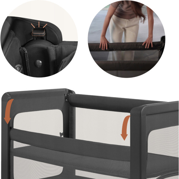 Фото - Манеж-кровать Lionelo PATTY GREY GRAPHITE