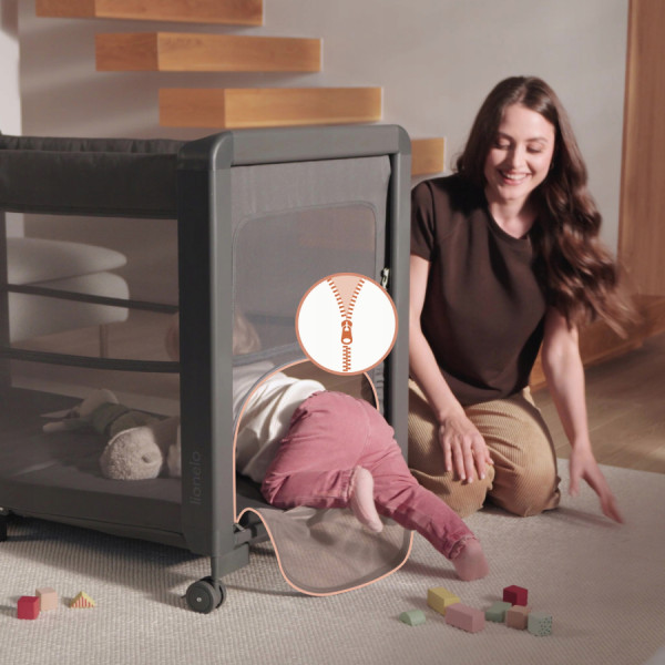 Фото - Манеж-кровать Lionelo PATTY GREY GRAPHITE