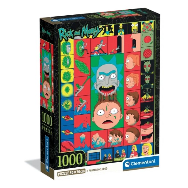 Фото - Пазли (8 +) Clementoni Імітація гри з Ріком та Морті 1000 ел. (37512)
