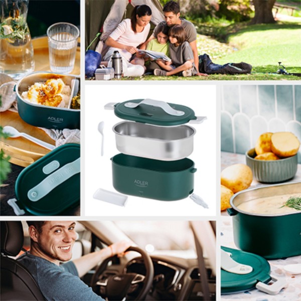 Фото - Ланч-бокс з підігрівом Adler AD 4505 Green