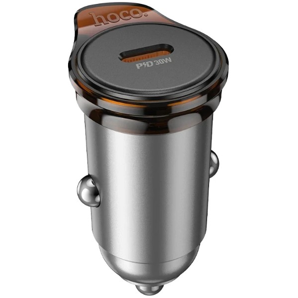 Фото - Автомобільний зарядний пристрій HOCO NZ16 PD30W Metal Grey (6942007644716)