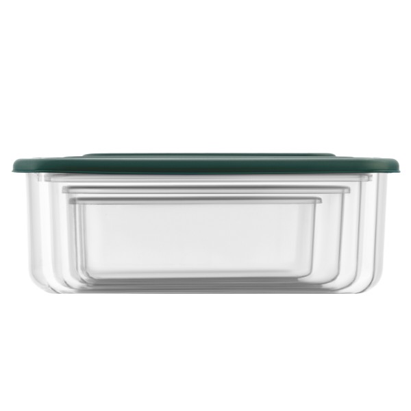 Фото - Набір ємностей для зберігання ARDESTO Fresh 0.25/0.5/0.75/1.2л Green (AR1312G)