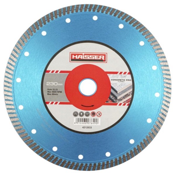 Фото - Диск алмазний Haisser Turbo CONCRETE PRO MAX 230x3.0x12x22.23 мм (4212634)