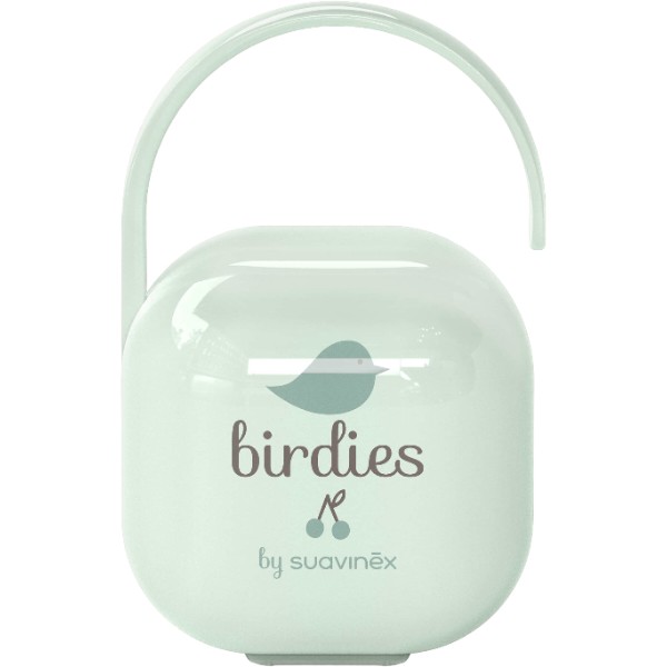 Фото - Контейнер для зберігання пустушок Suavinex Birdies м'ятний (309135)