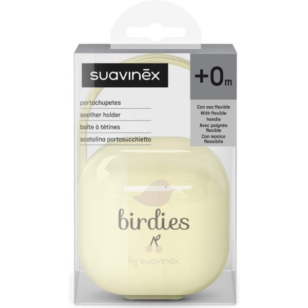 Фото - Контейнер для зберігання пустушок Suavinex Birdies світло-жовтий (309133)