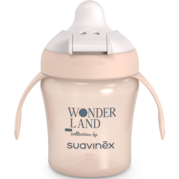 Фото - Чашка-непроливайка дитяча Suavinex 200 мл +6 міс. Wonderland рожева (402788)