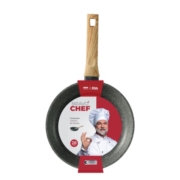 Фото - Сковорода універсальна BRAVO CHEF 28 см (BC-1102-28 H)