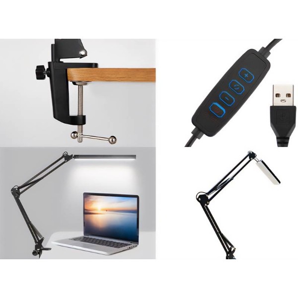 Фото - Настільна лампа Media-Tech FLEX LAMP 5,6W 6500K 5V Black (MT224)