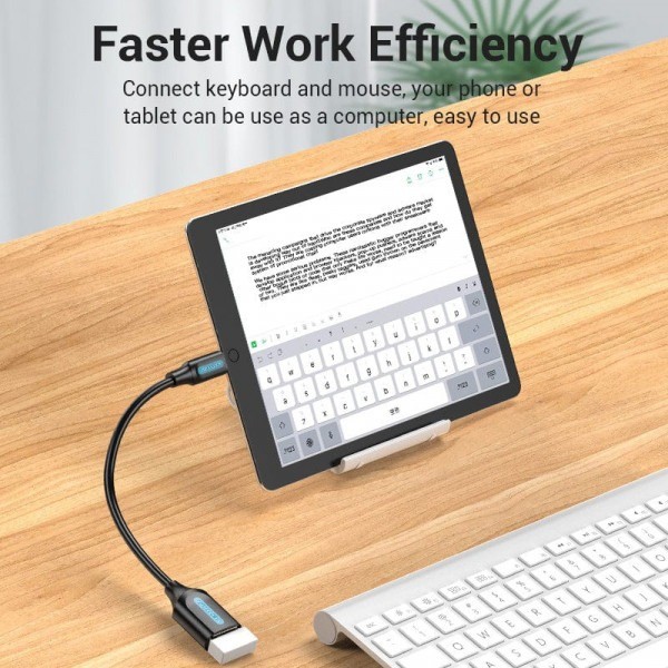 Фото - Перехідник Vention USB 2.0 Type-C --> USB AF (OTG), 0.15m (CCSBB)