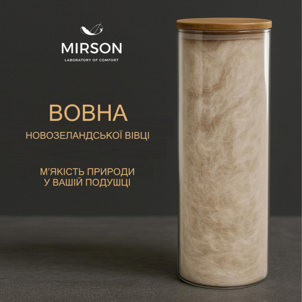 Фото - Подушка стандартная MirSon шерстяная Carmela Premium 125 средняя 70x70 см (2200000011039)