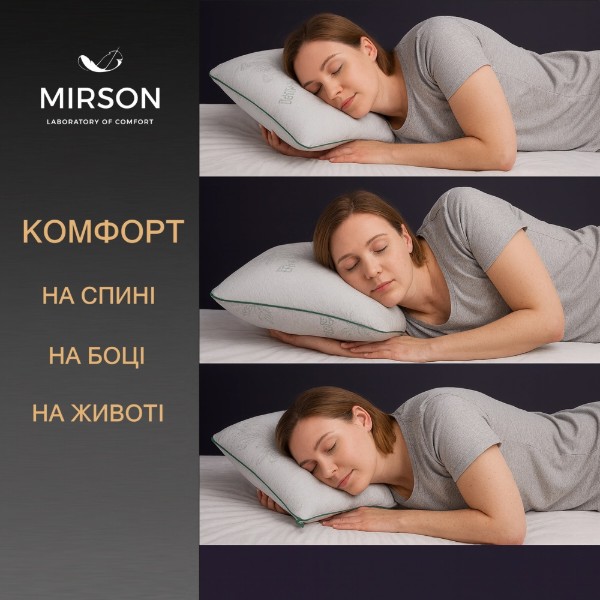 Фото - Подушка ортопедическая MirSon №7014 Elite Green nature Julia Women 590х430х100
