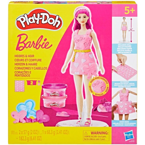 Фото - Наборы для лепки Hasbro Play-Doh Barbie Сердца и волосы (G1357)