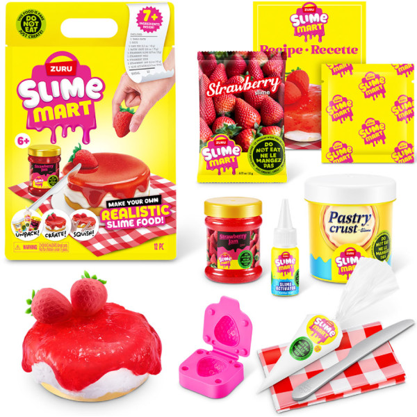 Фото - Фабрика слаймів Slime mart серії Shopping Bag – ПОЛУБНИЧНИЙ ЧИЗКЕЙК (15901A)