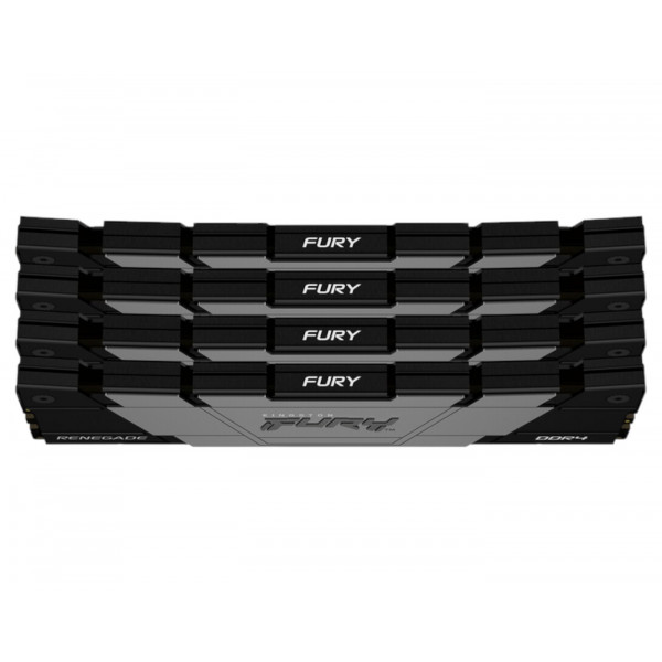 Фото - Память DDR Kingston 64GB DDR4 CL16 DIMM (Kit of 4) 1Gx8 FURY Renegade Black (KF432C16RB12K4/64)