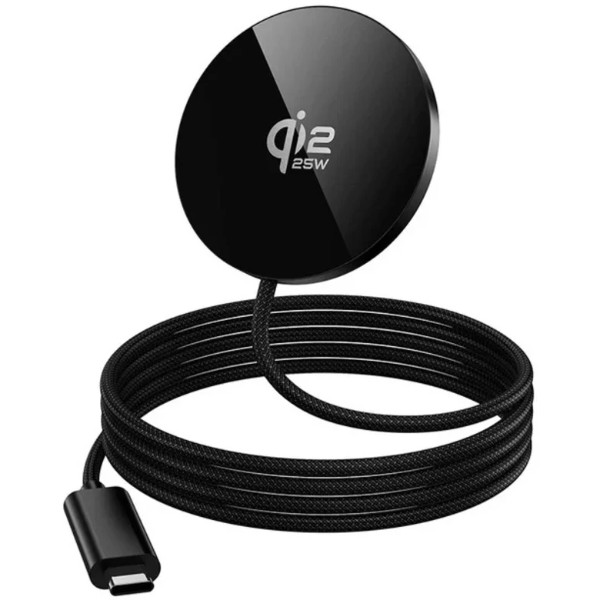 Фото - Бездротовий зарядний пристрій HOCO CW63 Pro Fast Qi2.2 Black (6942007676946)