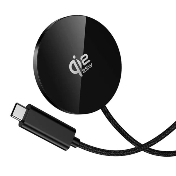 Фото - Бездротовий зарядний пристрій HOCO CW63 Pro Fast Qi2.2 Black (6942007676946)