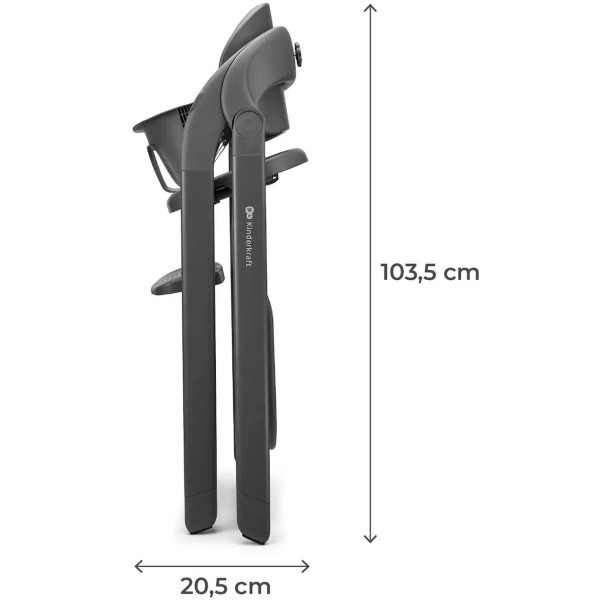 Фото - Стільчик для годування класичний Kinderkraft Tino Grey (KHTINO00GRY0000)