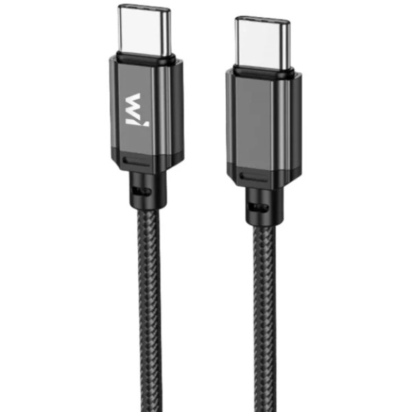 Фото - Кабель Wibrand Cobra 60W nylon charging data cable for Type-C to Type-C 1m Black (WI.DC/CO1B-CC)