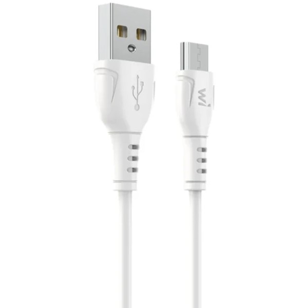 Фото - Кабель Wibrand Boa PVC charging data cable for Micro 1m White (WI.DC/BO1W-UM)