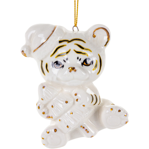 Фото - Ялинкова іграшка Lefard Тигр з ялинкою 8 см (149-450)