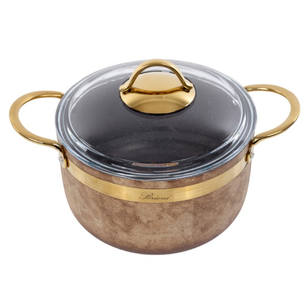 Фото - Кастрюля Brioni Royal Stone Ti̇gereye Gold 3 л (764-046)