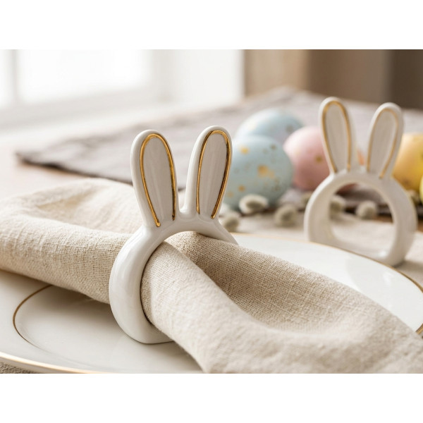 Фото - Набор колец для салфеток Lefard Ушки золото 8.8х5.5х4.5 см 2 шт. (947-035)