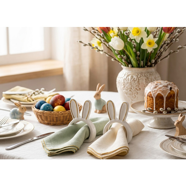 Фото - Набор колец для салфеток Lefard Ушки золото 8.8х5.5х4.5 см 2 шт. (947-035)