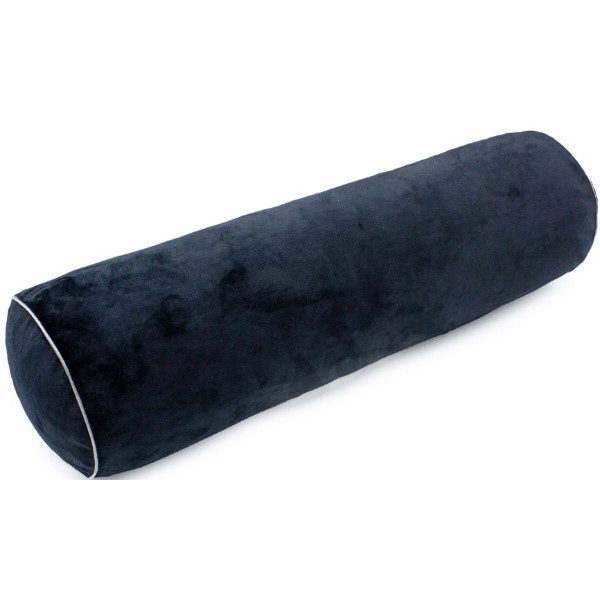 Фото - Подушка валик MirSon №8131 Velvet Line 28-0007 Black EcoSilk 60х20 см (2200006249283)