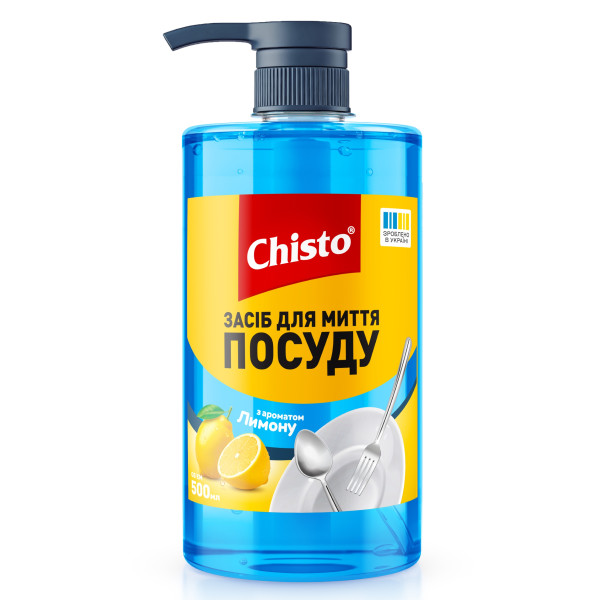 Фото - Засіб для ручного миття посуду Chisto 500 мл Лимон (4820204703875) Фото - Засіб для ручного миття посуду Chisto 500 мл Лимон (4820204703875)