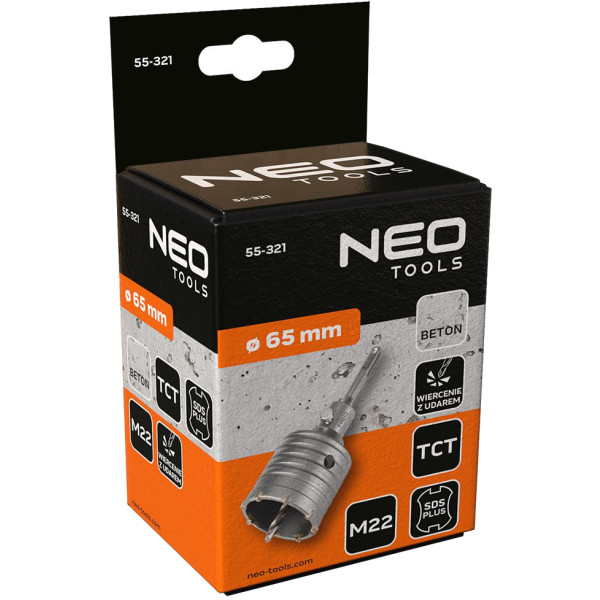 Фото - Коронка по бетону Neo Tools SDS+ 65 мм (55-321)