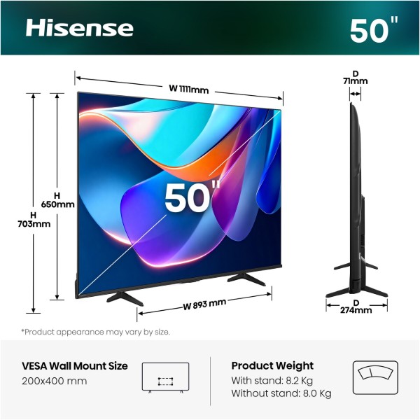 Фото - Телевизор Hisense 50A6S