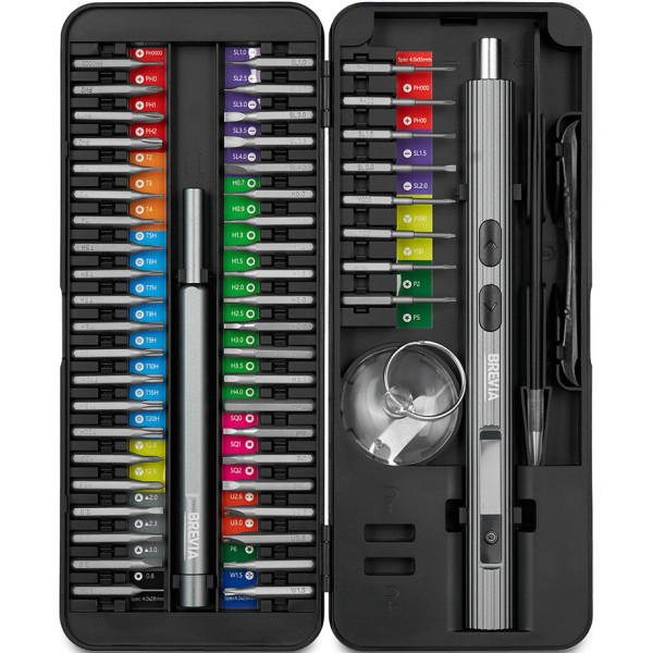 Фото - Аккумуляторная отвертка Brevia 58 в 1 (55058EPC)