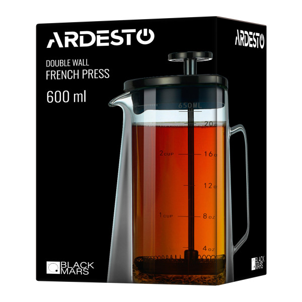 Фото - Френч-прес ARDESTO Black Mars 650 мл (AR1906DWB)