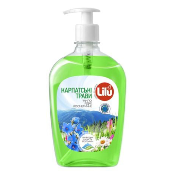 Фото - Рідке мило для рук LILU Карпатські трави, 500 мл Фото - Рідке мило для рук LILU Карпатські трави, 500 мл
