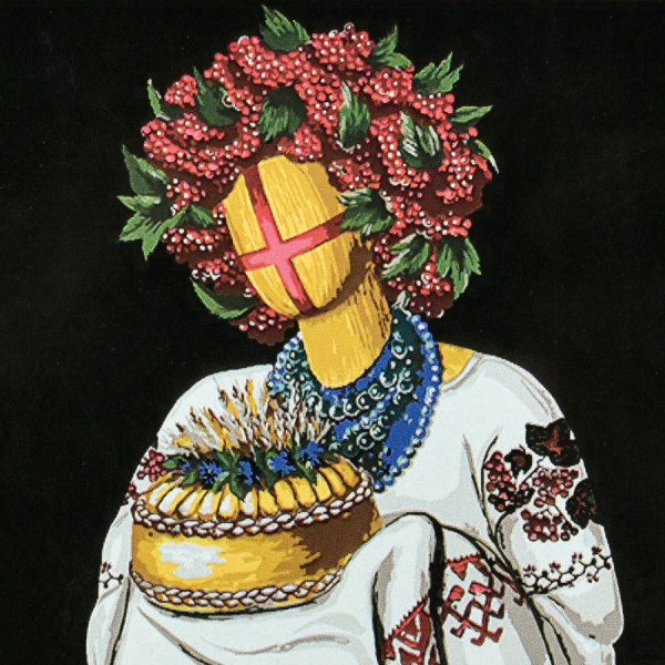 Фото - Картина за номерами Strateg Гостинна на чорному фоні 40х40 см (AV4040-88)