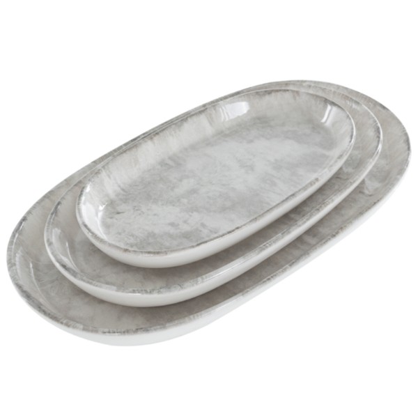 Фото - Блюдо Alba ceramic Beige 10х17 см, 14,5х25 см, 17х30 см (769-013)