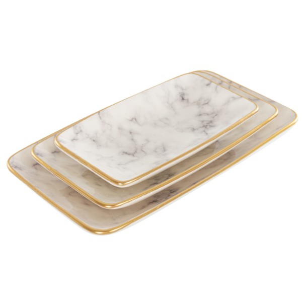 Фото - Блюдо Alba ceramic Marble 10х17 см, 14,5х25 см, 17х30 см (769-027)