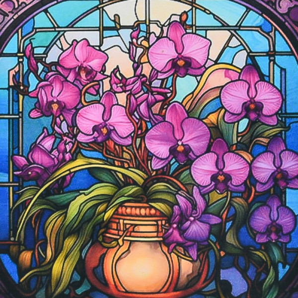 Фото - Алмазная живопись Strateg Магия орхидей 30х30 см (DEEX16293)