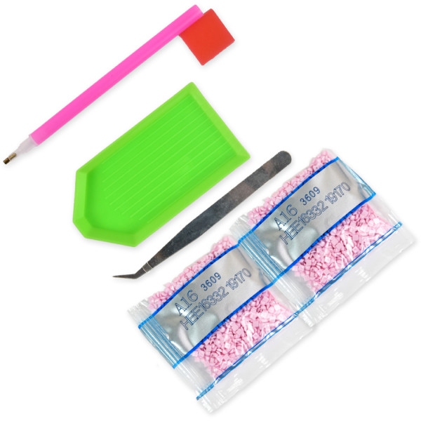 Фото - Алмазний живопис Strateg Квіткова галявина 30х30 см (HEE16331)