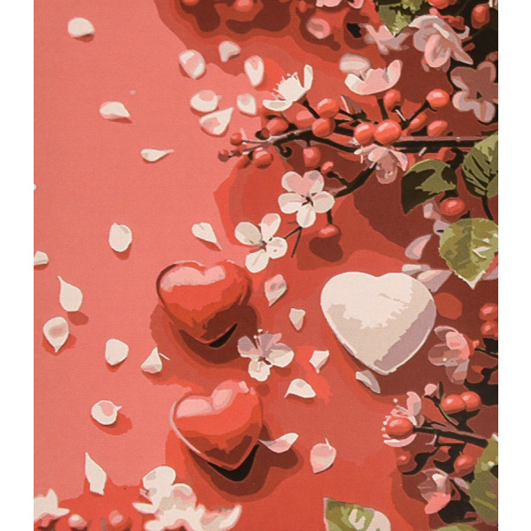 Фото - Картина за номерами Strateg У червоних кольорах 40х50 см (VA-4658)