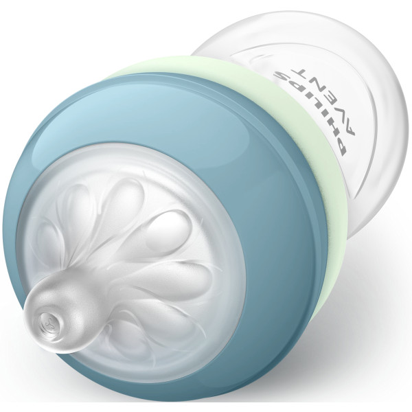 Фото - Бутылочка для кормления Philips Avent ночная Natural Естественный поток, 260 мл + Соска Ultra Soft 0-6 мес. (SCD838/17)