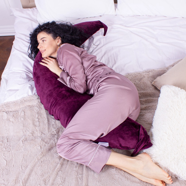 Фото - Подушка для годування MirSon №8301 Velvet Line 28-0002 Excalibur Велюр 30х170х20 см (2200006200260)