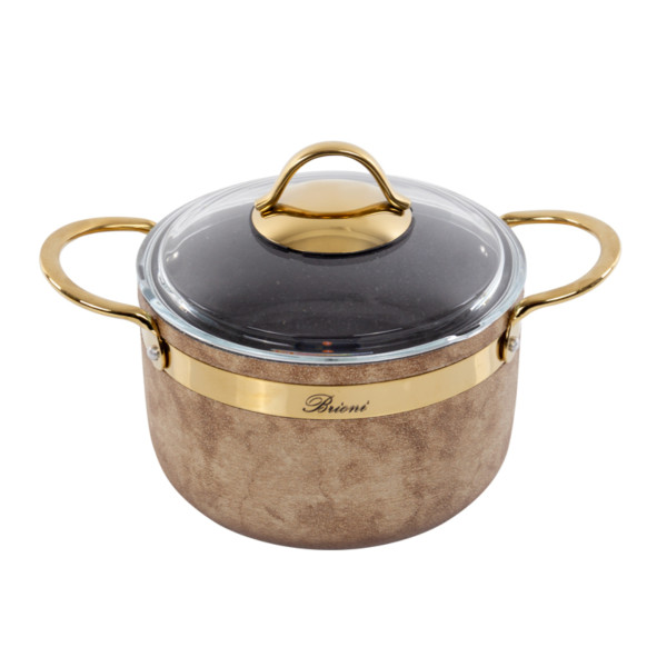 Фото - Набір посуду Brioni Royal Stone Ti̇gereye Gold 4 пр. (764-069)