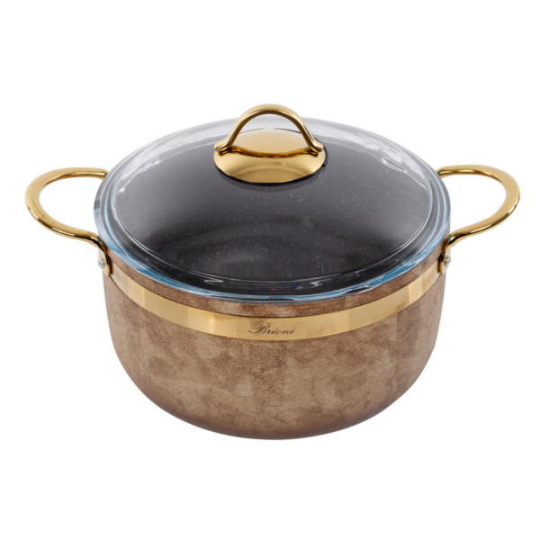 Фото - Набір посуду Brioni Royal Stone Ti̇gereye Gold 4 пр. (764-069)