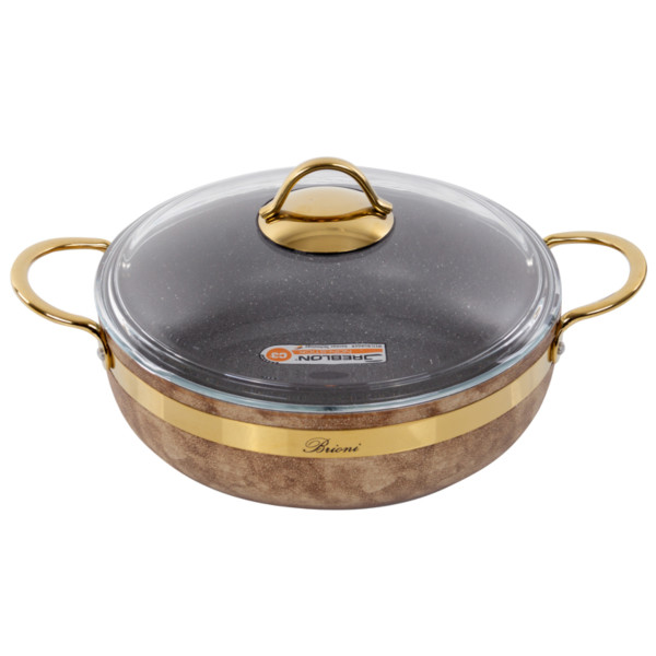 Фото - Набір посуду Brioni Royal Stone Ti̇gereye Gold 4 пр. (764-070)