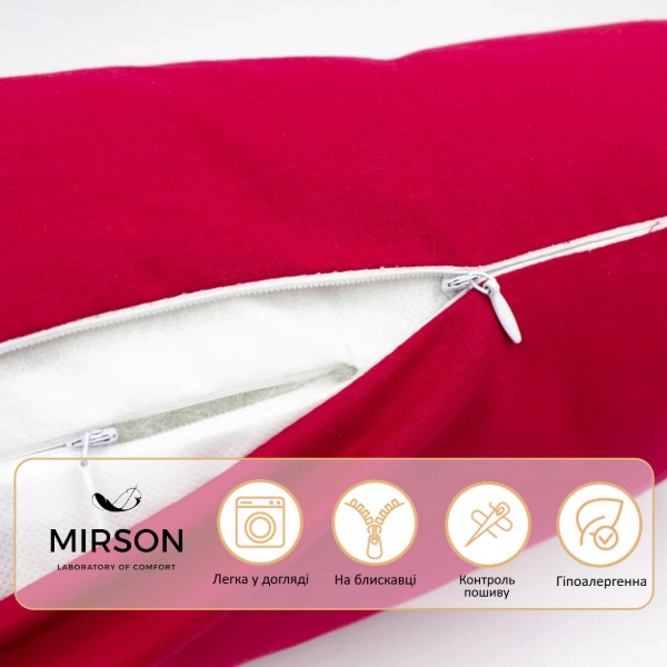 Фото - Подушка валик MirSon №8515 Naturale Line 19-1655 Edmonda 50% Memory 15x50 см (2200006340249)