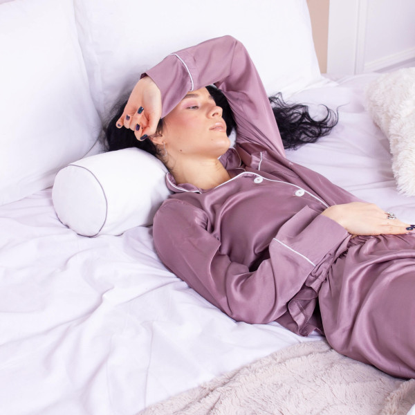 Фото - Подушка валик MirSon №8521 Velvet Line 28-0001 White 50% Memory 15x50 см (2200006340300)