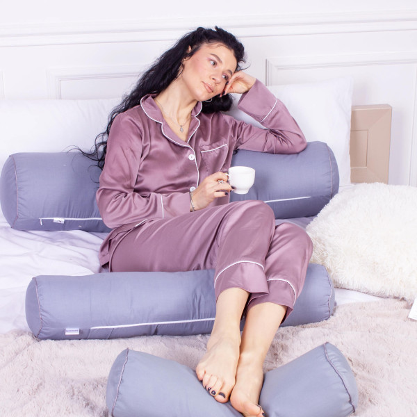 Фото - Подушка валик MirSon №8534 Naturale Line 16-5803 Geronimo 100% Memory 15x50 см (2200006340430)