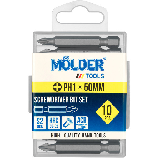 Фото - Біта для викрутки Molder PH1x50 мм 10 шт. (MT7015010)